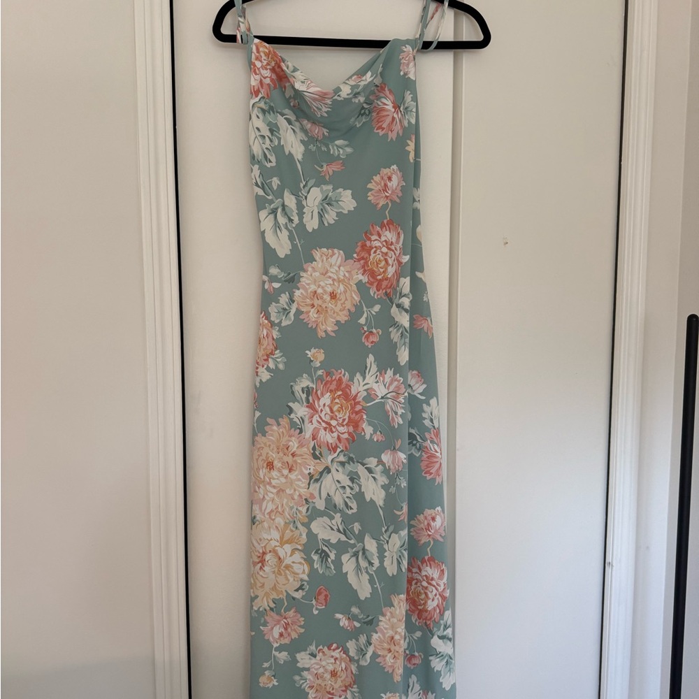 Abercrombie & Fitch Floral Maxi Dress - Blue and Pink